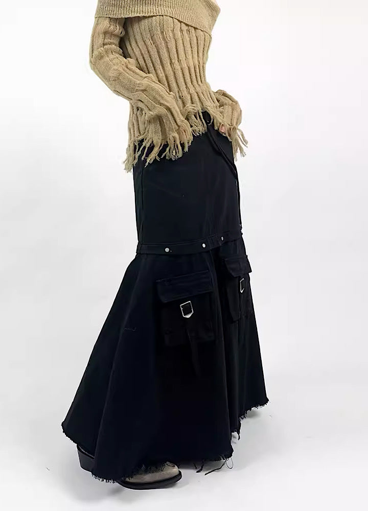 [Rouge] 2way reversible design gimmick skirt pants RG0007