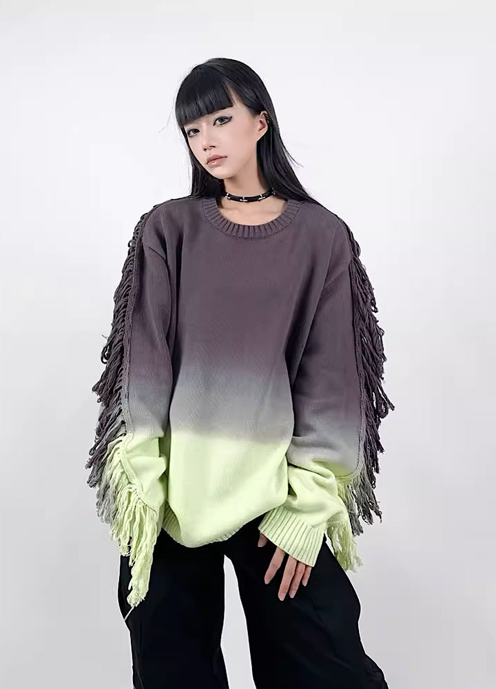 【Rouge】Gradient color steride knit sweater  RG0008