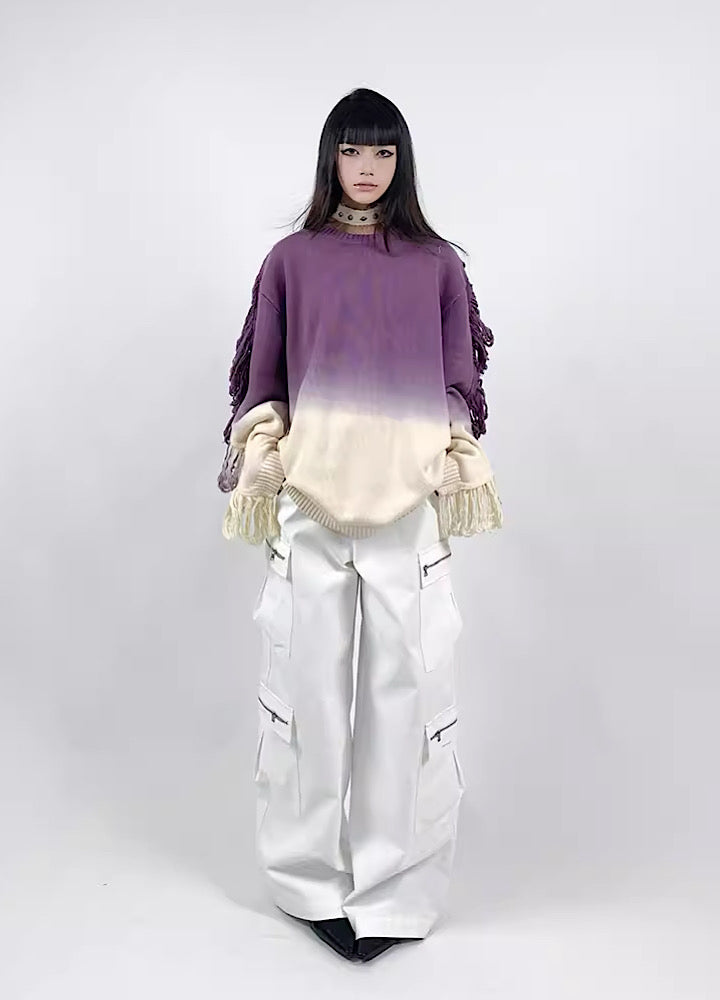 【Rouge】Gradient color steride knit sweater  RG0008