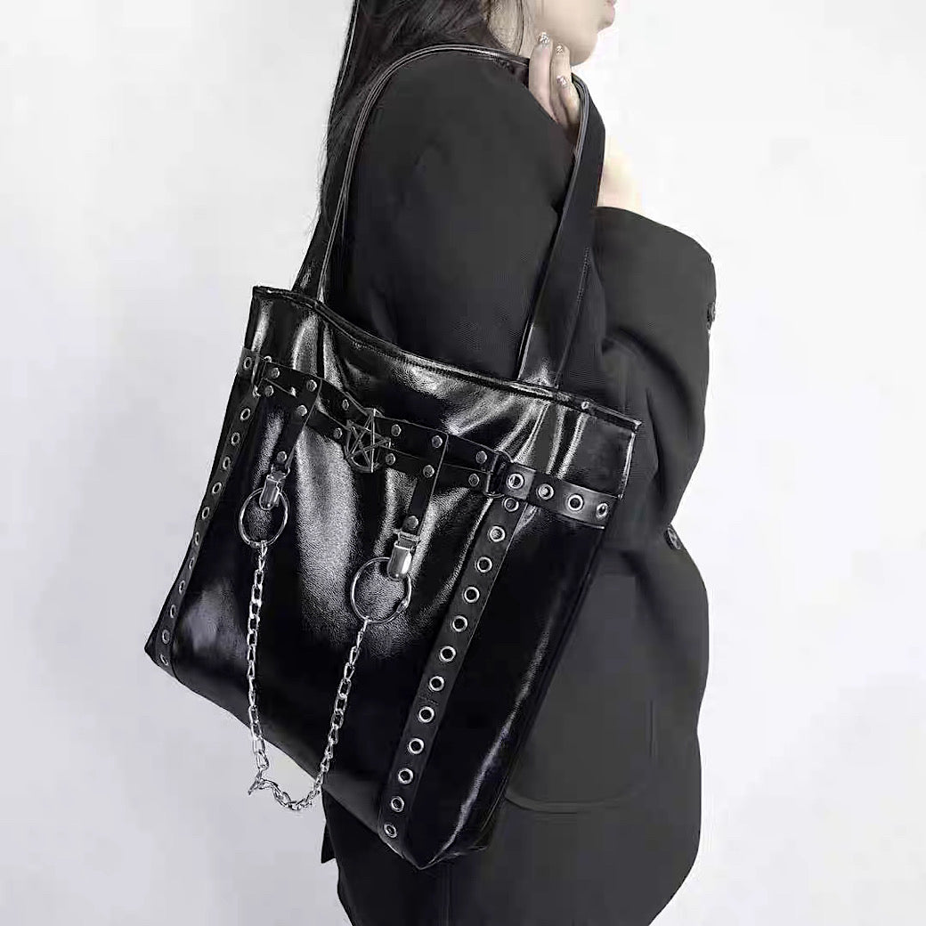 【BROKEN bone】Leather full metal design chain classic bag  BB0004