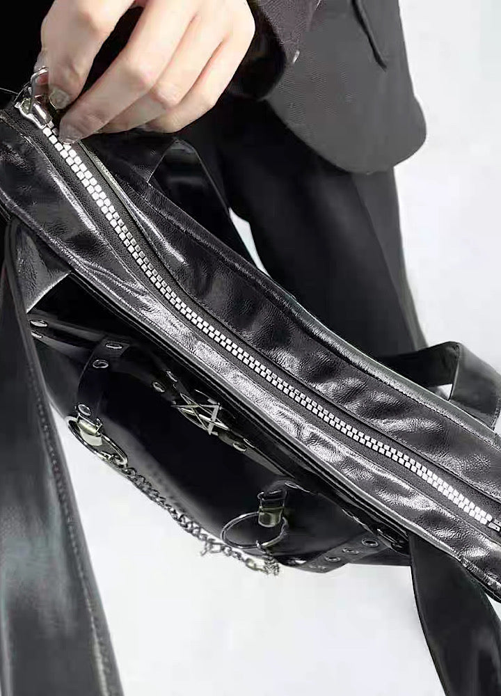 【BROKEN bone】Leather full metal design chain classic bag  BB0004