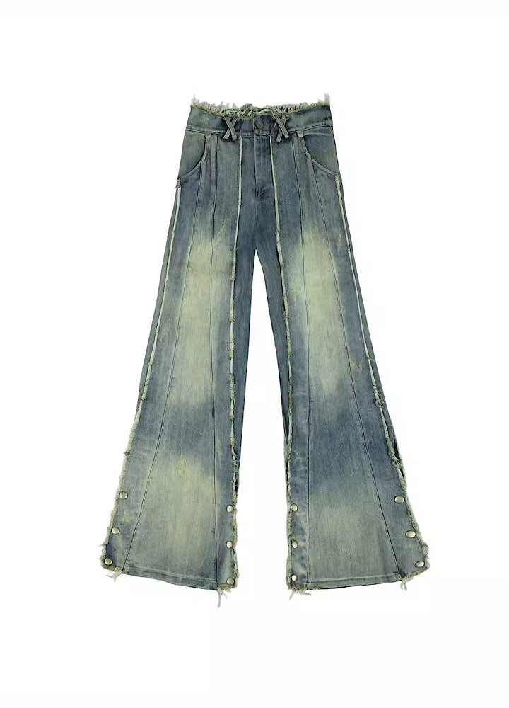 【NO ROMANCE】Loose overwide silhouette dull vintage denim  NR0009