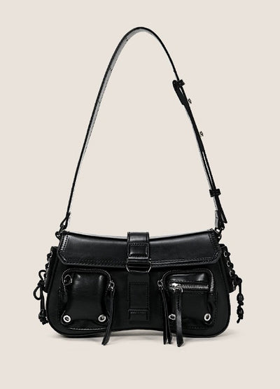 Cargo-rise leather compact silhouette bag  HL3030