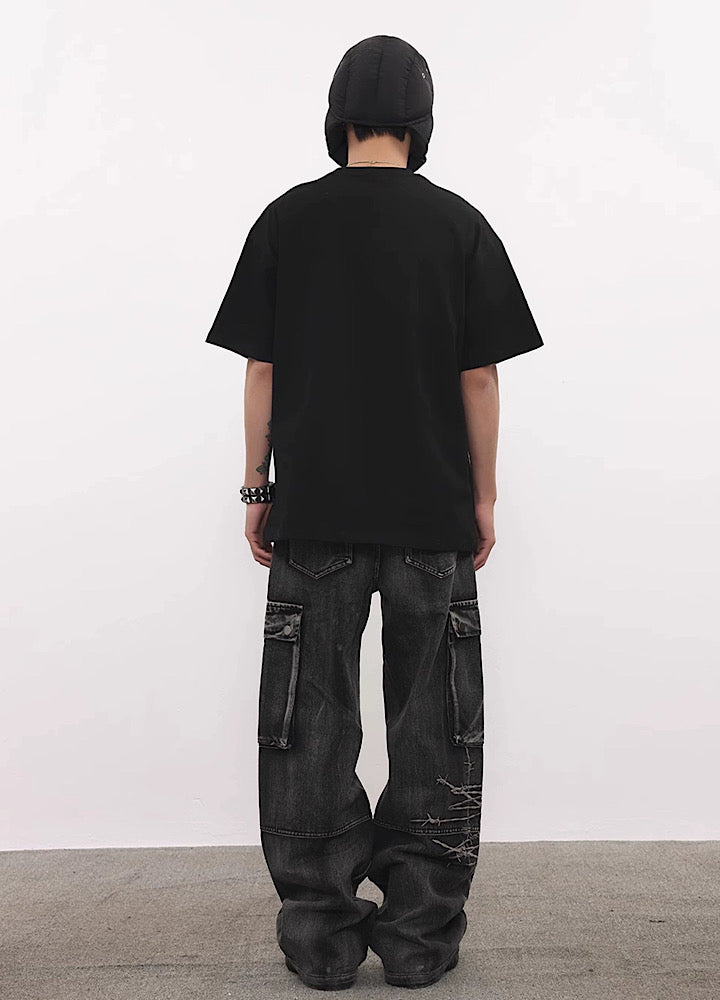 gimmick cargo denim black