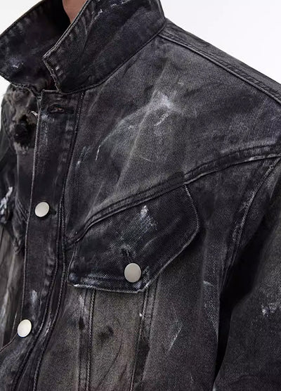 [Culture E] Gracie washed simple silhouette denim jacket CE0075