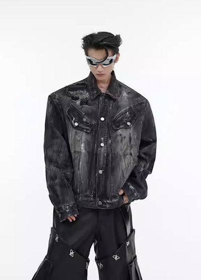 【Culture E】Gracie washed simple silhouette denim jacket  CE0075