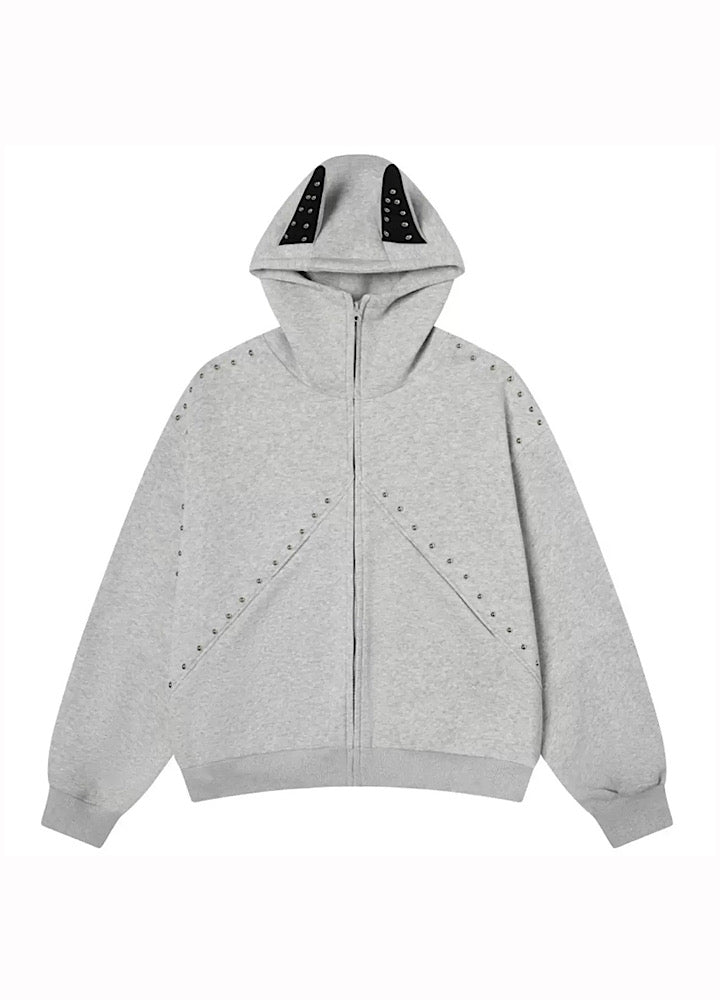 【OV】Devil Horn Design Overstitch Glow Hoodie  OV0003