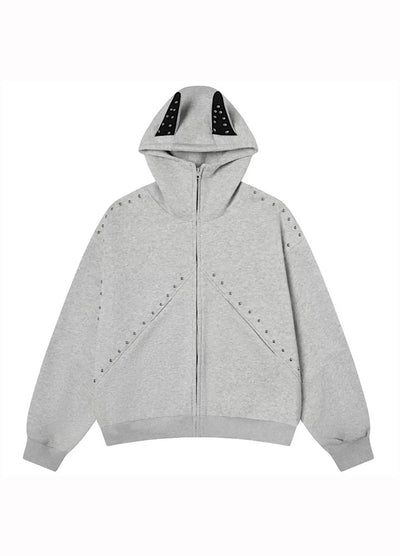 【OV】Devil Horn Design Overstitch Glow Hoodie  OV0003