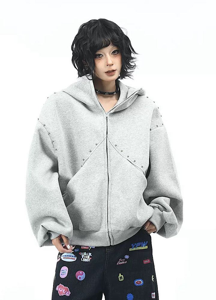 【OV】Devil Horn Design Overstitch Glow Hoodie  OV0003
