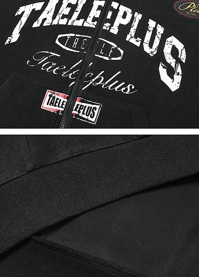 【OV】Wide over silhouette front design full zip hoodie  OV0007
