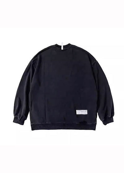 【W3】One point logo dull sumi cloth sweatshirt  WO0014