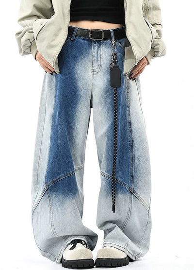 【OV】Overwashed Brain Wide Denim Pants  OV0010