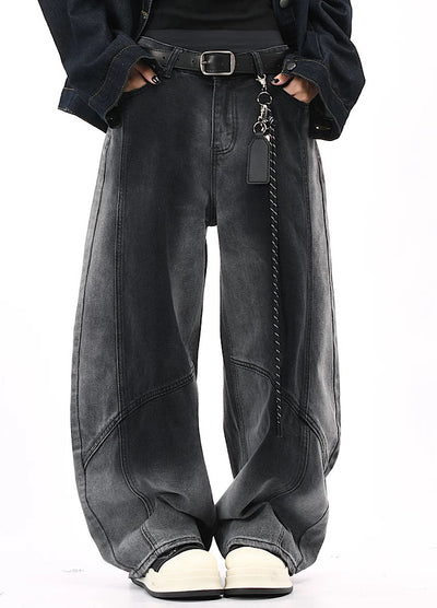 【OV】Overwashed Brain Wide Denim Pants  OV0010