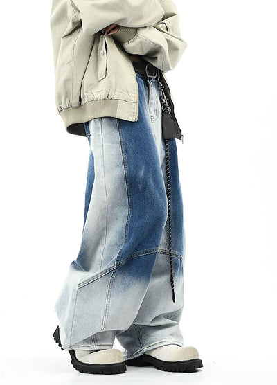 【OV】Overwashed Brain Wide Denim Pants  OV0010