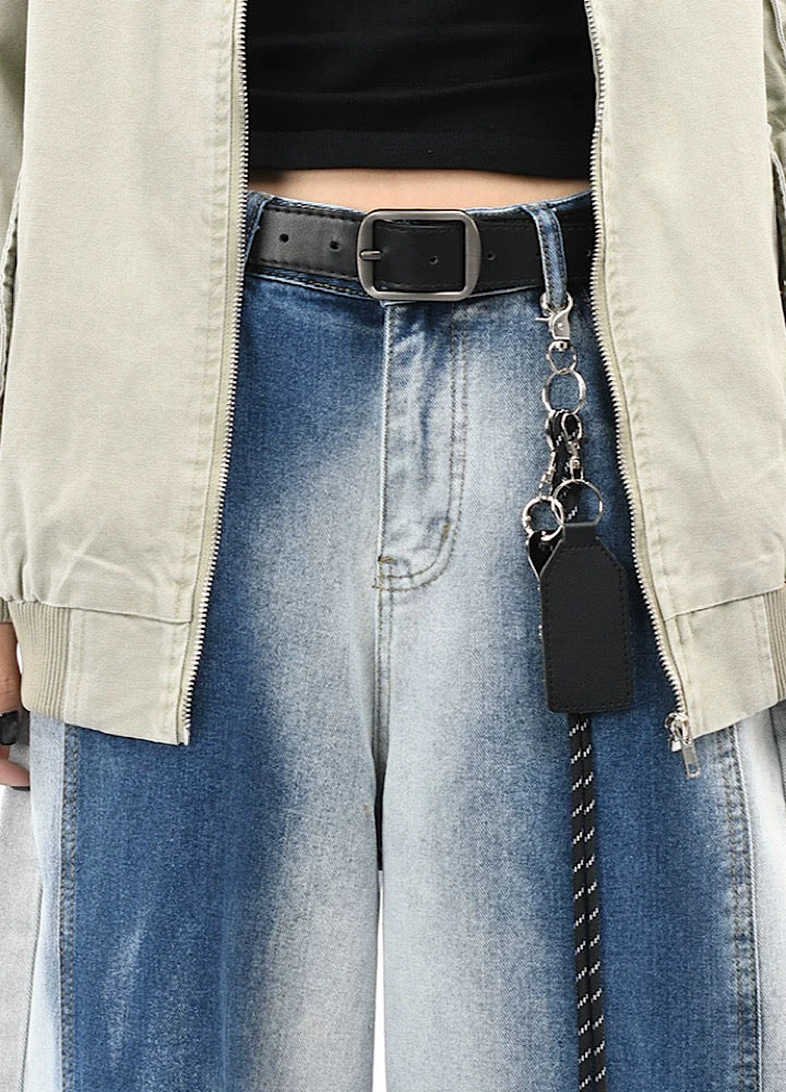 【OV】Overwashed Brain Wide Denim Pants  OV0010