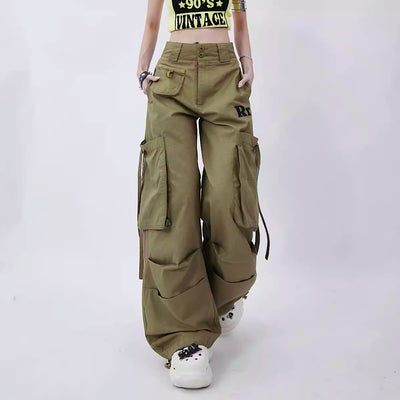 [Rayohopp] Flat limit design suspenders plus cargo pants RH0064