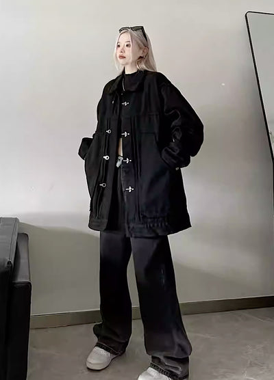 【W3】Regular Gimmick Design Loose Silhouette Jacket  WO0016
