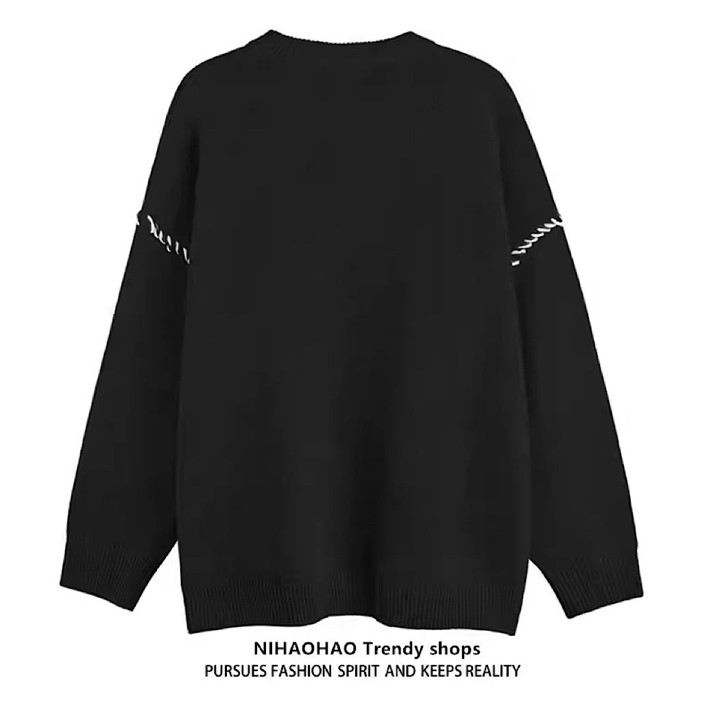 【NIHAOHAO】Dust spider design subculture street knit  NH0059
