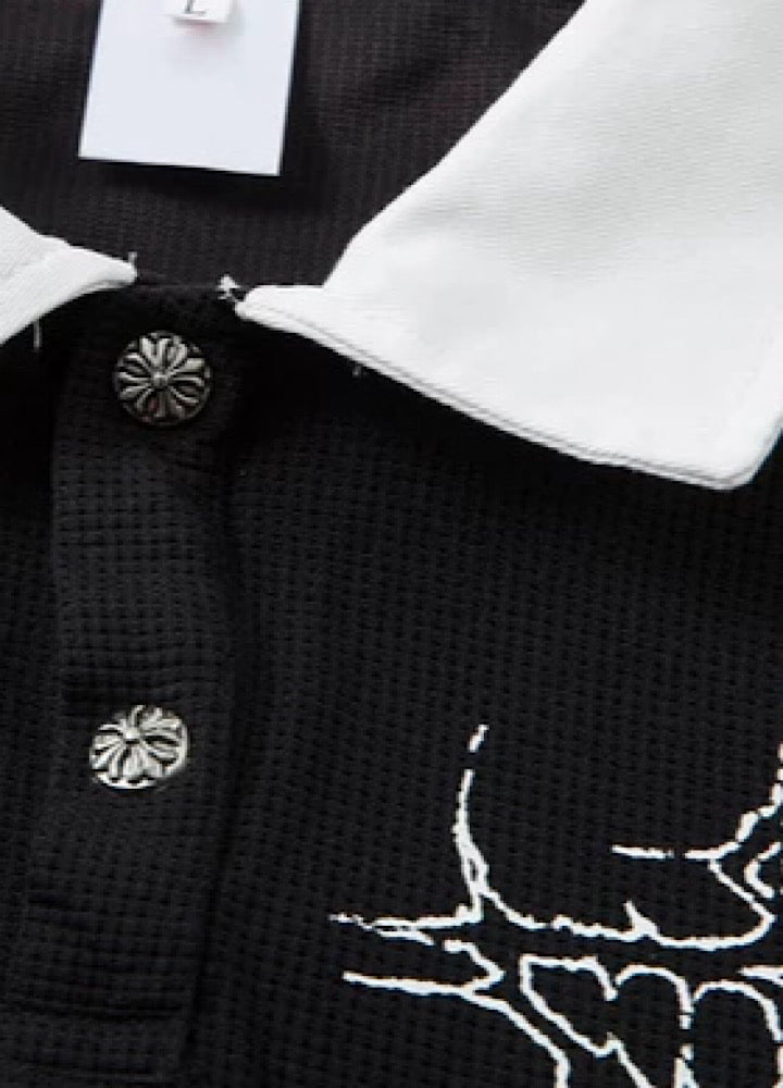 【MR nearly】Monotone Starlight Mode Casual Style Short Sleeve Polo Shirt  MR0164