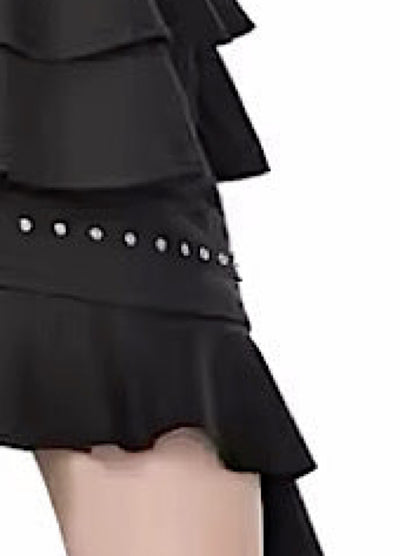 [YUBABY]Point damage angular blacking skirt YU0015