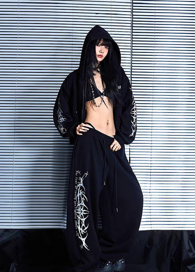 【CBXLAB】Dark Side Graphic Design Monotone Streetwear Set-up  CA0008