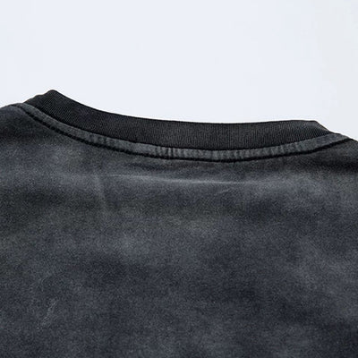 【XPXME】Washed double silver stitch design collar sleeveless  XP0014
