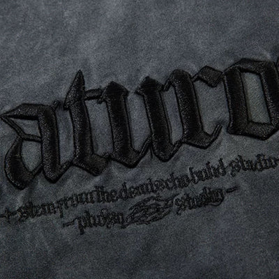 【XPXME】Washed double silver stitch design collar sleeveless  XP0014