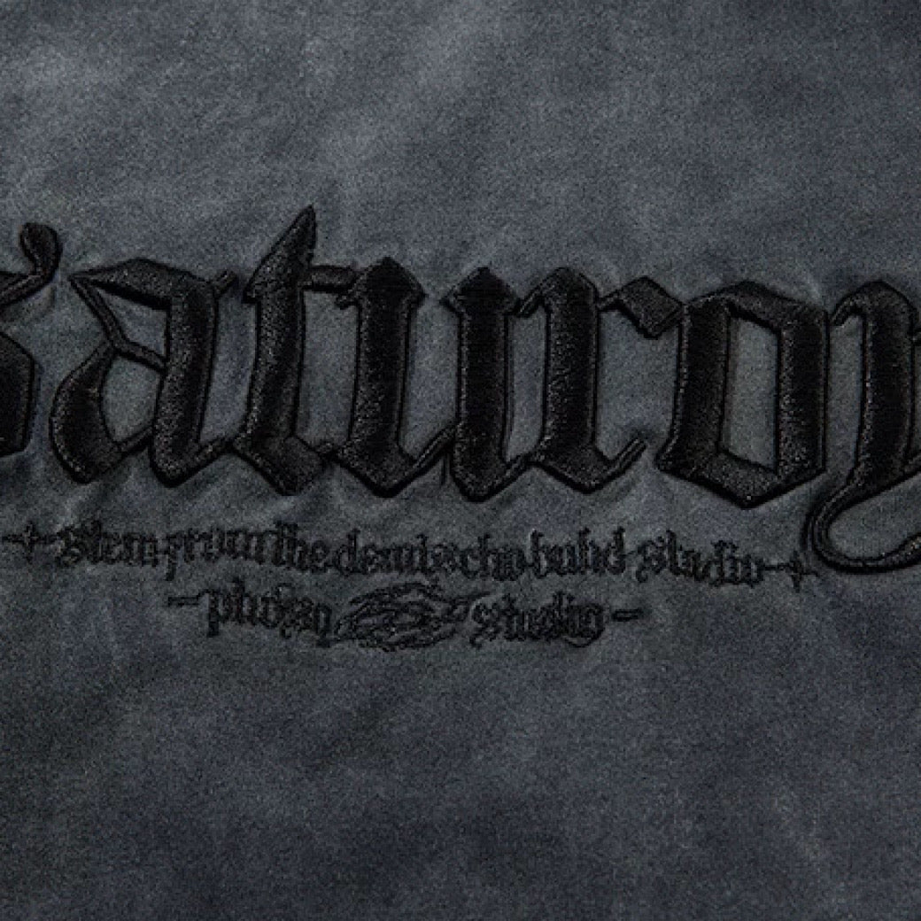 【XPXME】Washed double silver stitch design collar sleeveless  XP0014