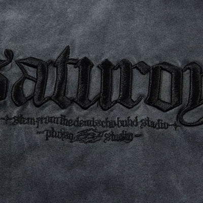 【XPXME】Washed double silver stitch design collar sleeveless  XP0014