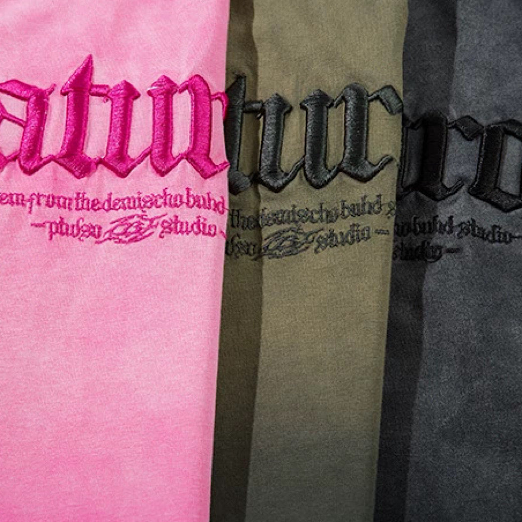 【XPXME】Washed double silver stitch design collar sleeveless  XP0014