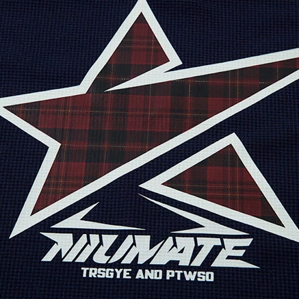 【XPXME】Front vintage star design short sleeve polo shirt  XP0015