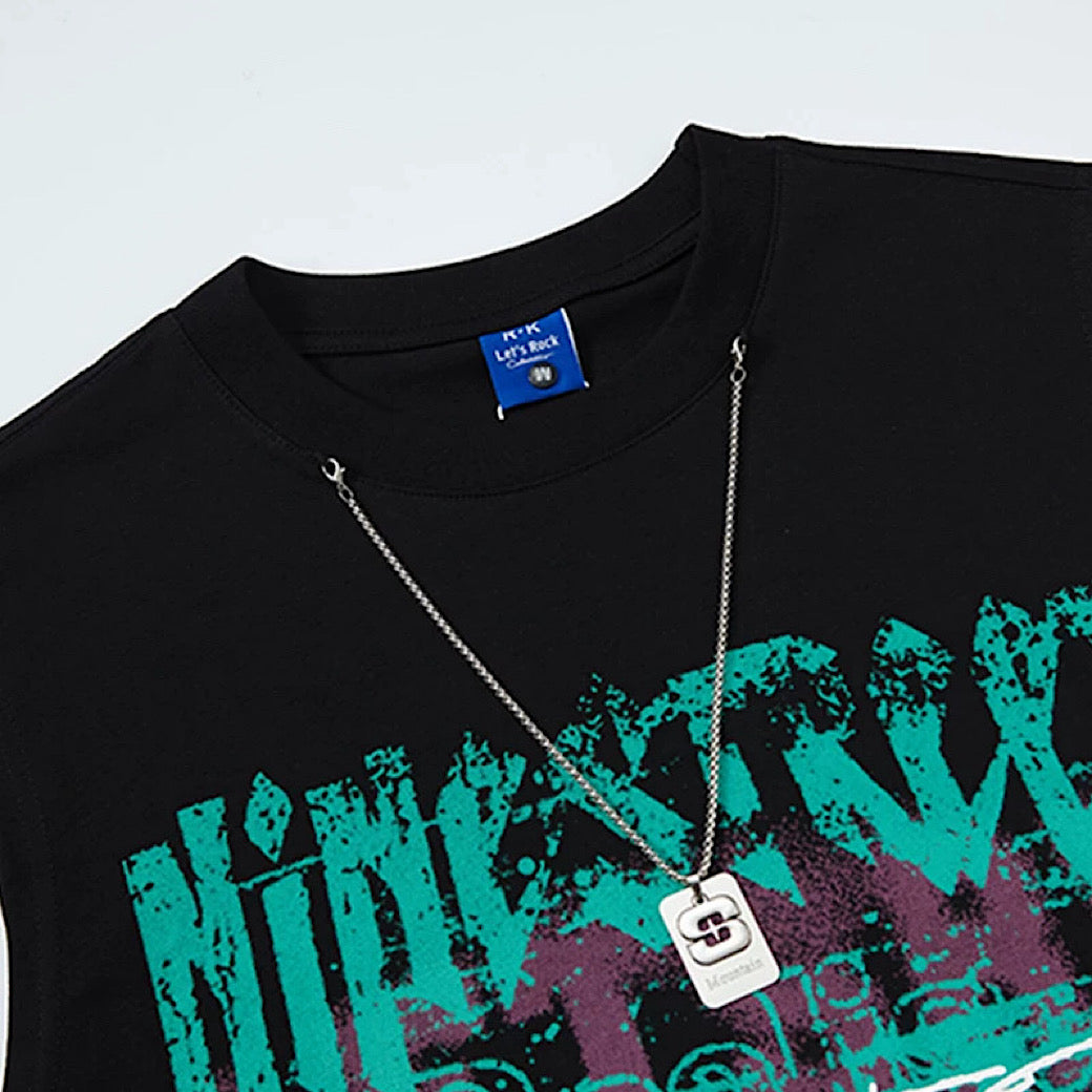 【XPXME】Punk Art Illustration Rebellion Design Street Sleeveless  XP0016