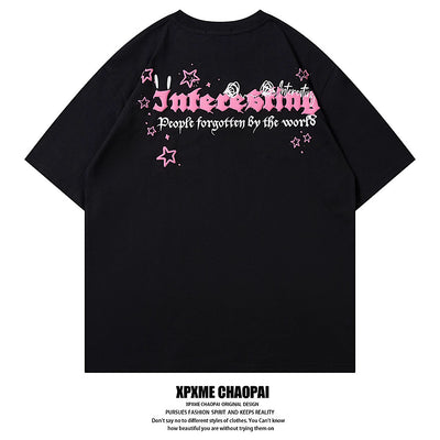 【XPXME】Pinky cute character front illustration design short sleeve T-shirt  XP0022