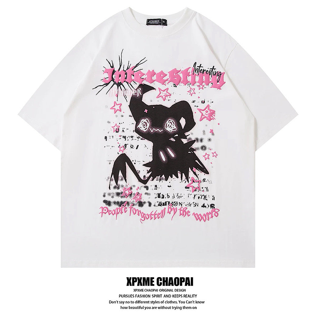 【XPXME】Pinky cute character front illustration design short sleeve T-shirt  XP0022
