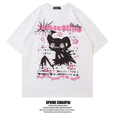 【XPXME】Pinky cute character front illustration design short sleeve T-shirt  XP0022