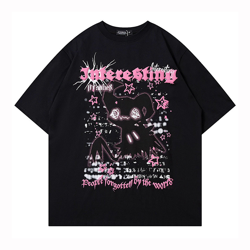 【XPXME】Pinky cute character front illustration design short sleeve T-shirt  XP0022