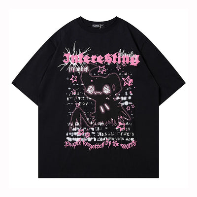 【XPXME】Pinky cute character front illustration design short sleeve T-shirt  XP0022