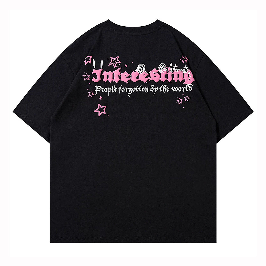 【XPXME】Pinky cute character front illustration design short sleeve T-shirt  XP0022