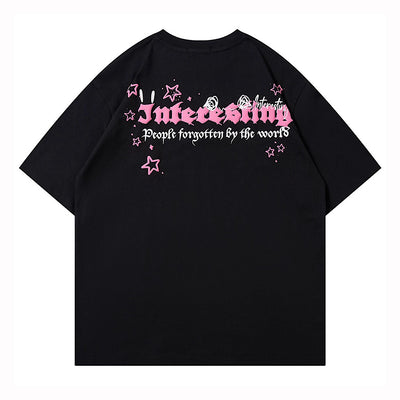 【XPXME】Pinky cute character front illustration design short sleeve T-shirt  XP0022