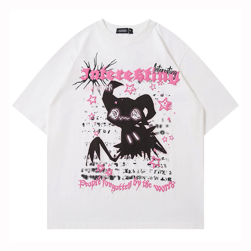 【XPXME】Pinky cute character front illustration design short sleeve T-shirt  XP0022