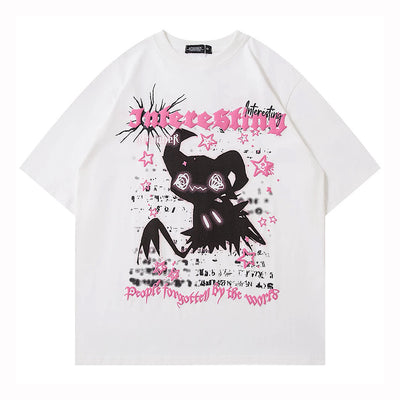 【XPXME】Pinky cute character front illustration design short sleeve T-shirt  XP0022