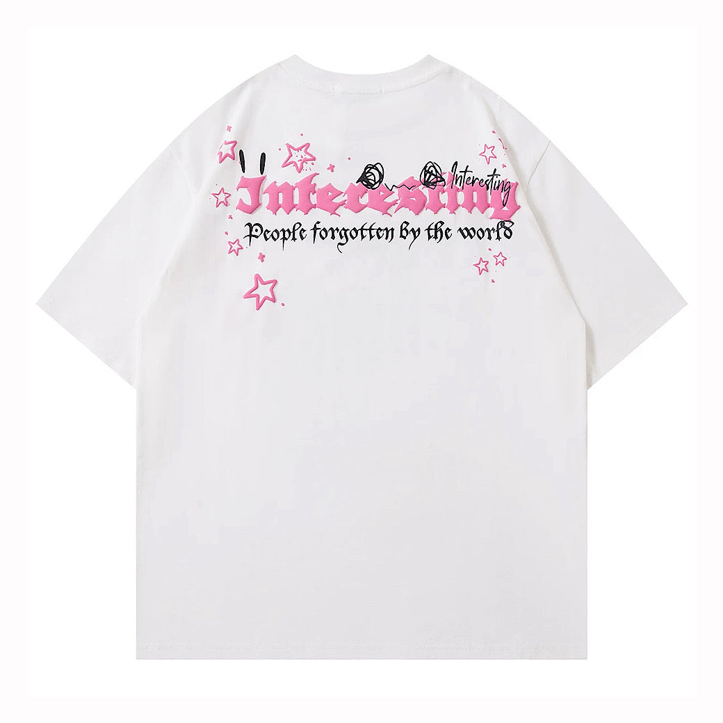 【XPXME】Pinky cute character front illustration design short sleeve T-shirt  XP0022