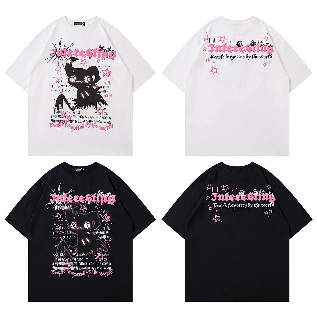 【XPXME】Pinky cute character front illustration design short sleeve T-shirt  XP0022