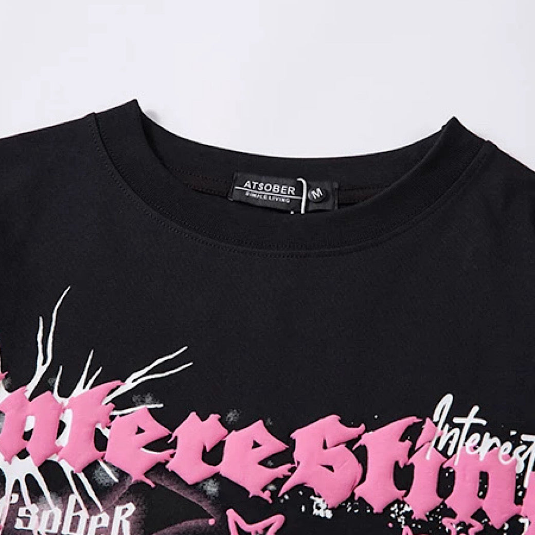 【XPXME】Pinky cute character front illustration design short sleeve T-shirt  XP0022