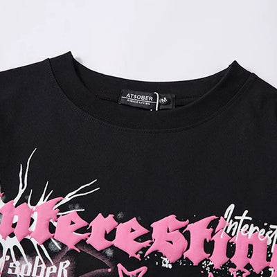 【XPXME】Pinky cute character front illustration design short sleeve T-shirt  XP0022