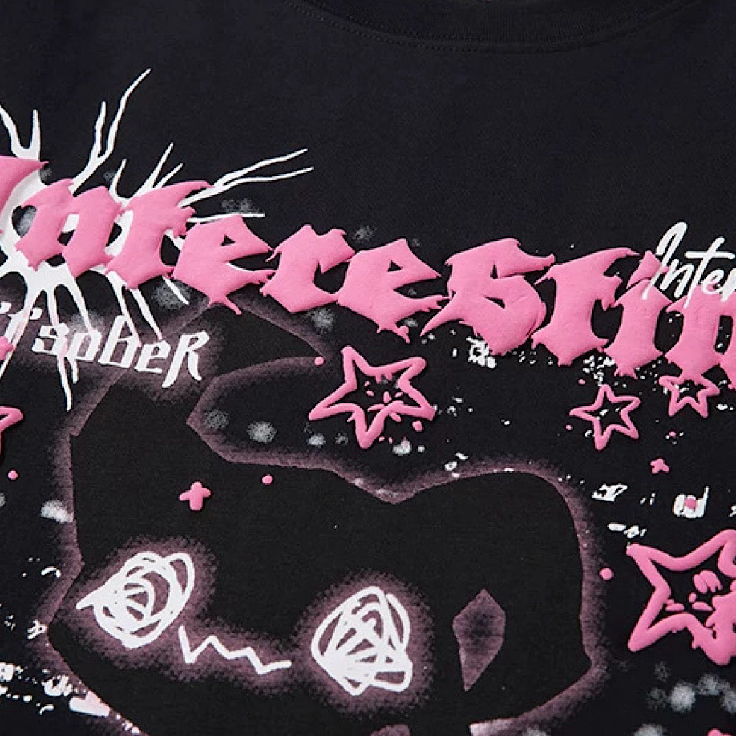 【XPXME】Pinky cute character front illustration design short sleeve T-shirt  XP0022