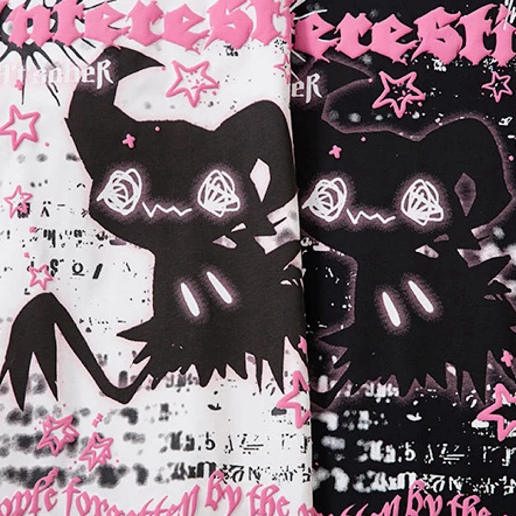 【XPXME】Pinky cute character front illustration design short sleeve T-shirt  XP0022