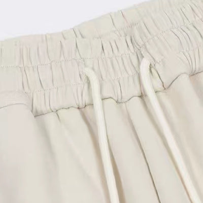【F383】Side line pocket casual design wide tuck silhouette pants  FT0046