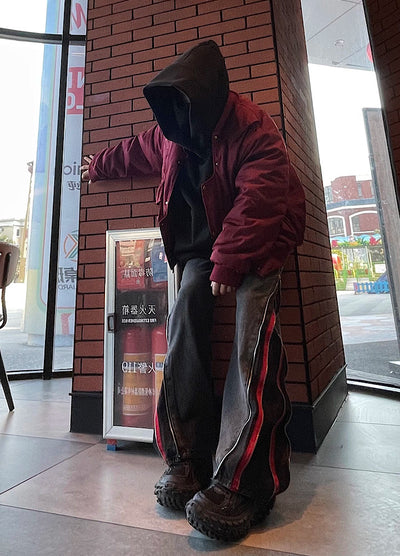 【MAXDSTR】Side line zipper color type design denim pants  MD0206