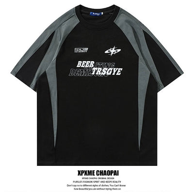 【XPXME】Simple sporty casual design gaming style short sleeve T-shirt  XP0024
